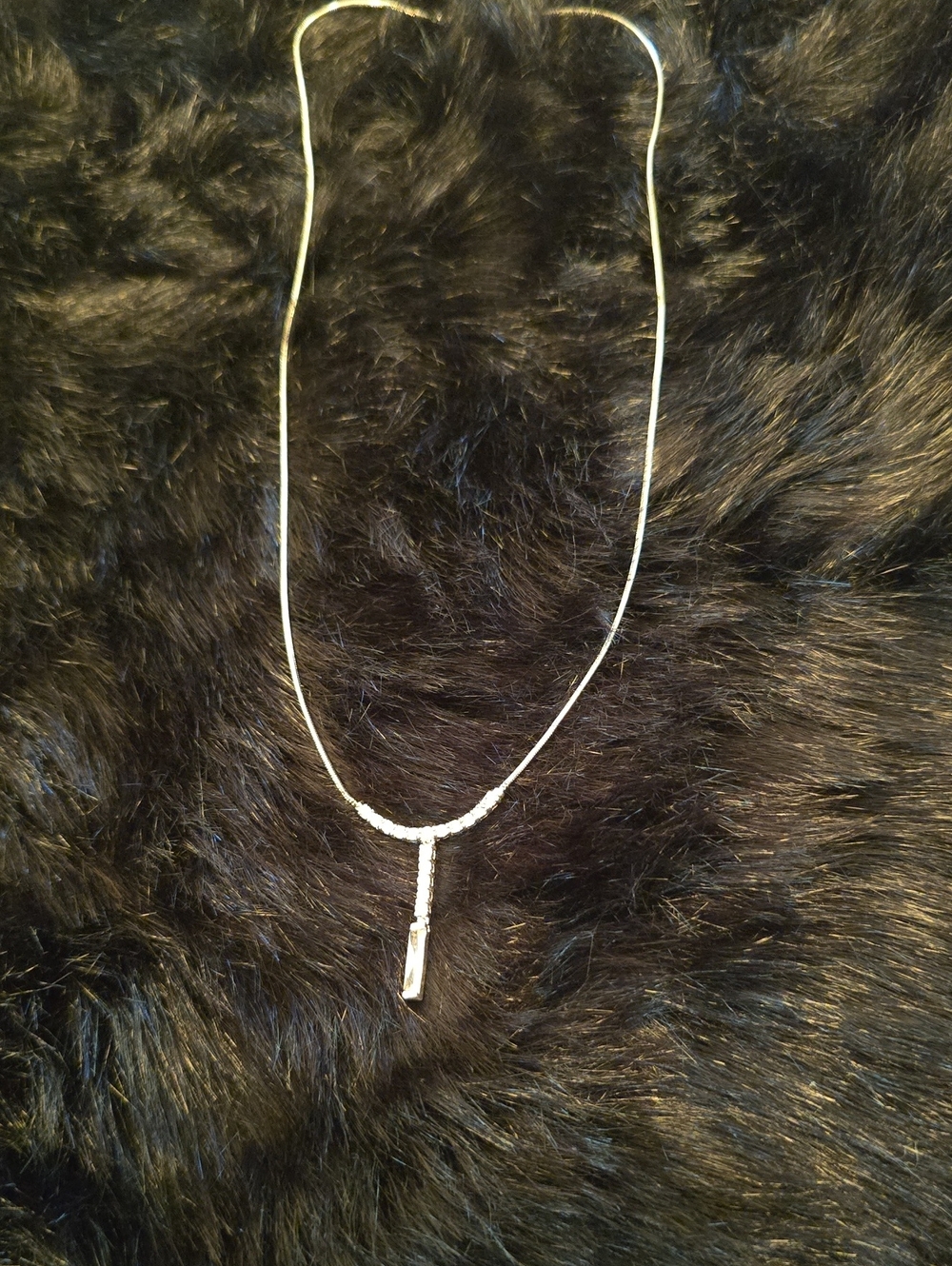 Delicate Silver Bar Pendant Necklace - Women Jewelry